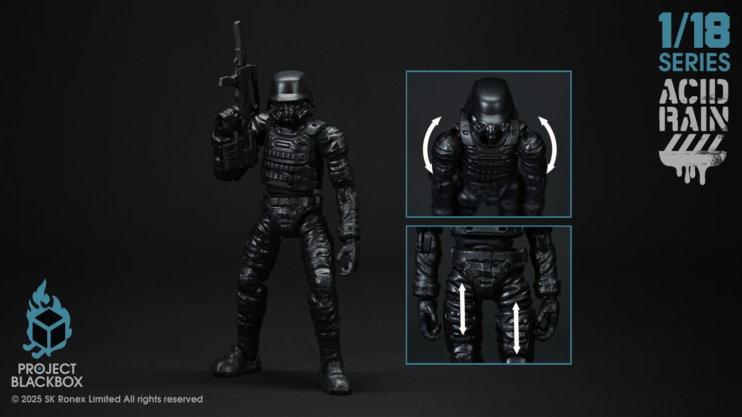 ACID RAIN WORLD 《酸雨戦争》 アシッドレインワールドPBB-AR006 Black Trencher The last line of Defense 1:18 アクションフィギュア 【Project Black Box】