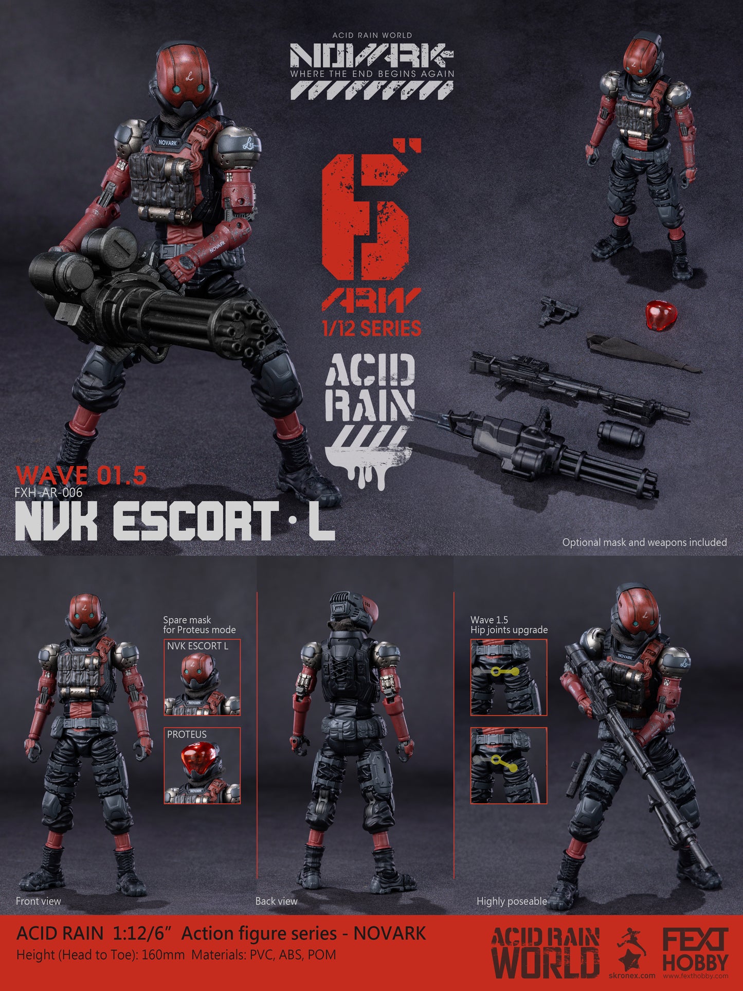 ACID RAIN WORLD《酸雨戦争》アシッドレインワールド FXH-AR-006 NVK ESCORT L NOVARK Where the End Begins Again WAVE 01.5 1:12 /6” アクションフィギュア