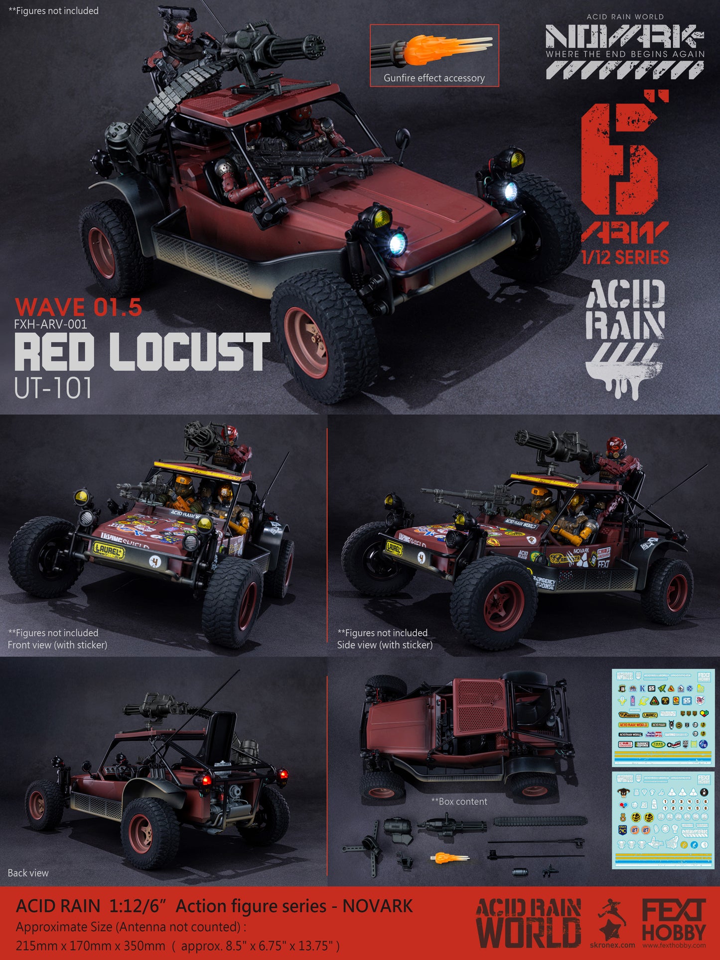 ACID RAIN WORLD 《酸雨戦争》 アシッドレインワールド FXH-ARV-001 Red Locust UT-101 NOVARK Where the End Begins Again WAVE 01.5 1:12 /6” アクションフィギュア