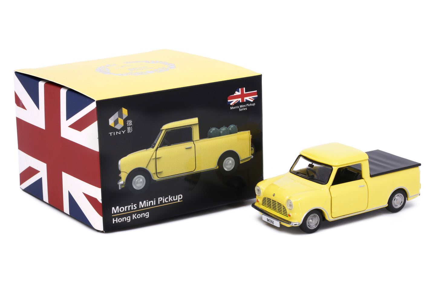 Tiny City Die-cast Model Car - Morris Mini Pickup (Yellow) タイニーシティ ダイキャストモデルカー - モリス ミニ ピックアップ (イエロー)