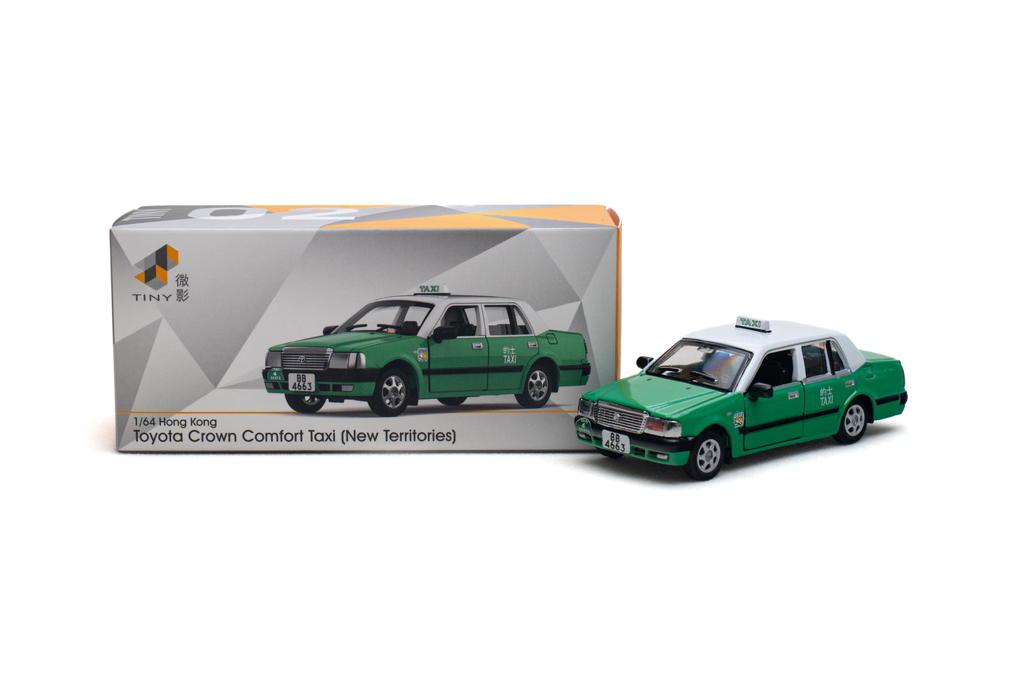 Tiny 微影 1/64 Tiny City Toyota Crown Comfort Taxi (NewTerritories) ATC66368 トヨタ クラウン コンフォートタクシー ダイキャスト
