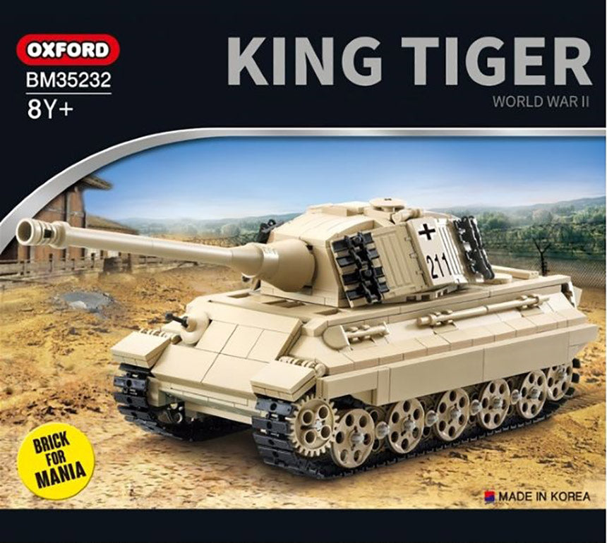 Oxford オックスフォード ブリックマニア ドイツ軍 キング・タイガー 戦車 Brick mania GERMAN KING TIGER Tank BM35232 ミリタリーブロック玩具