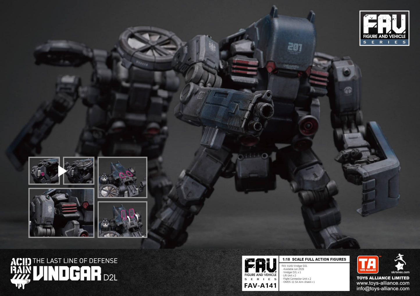 Acid Rain World FAV-A141 Vindgar D2Lアシッドレイン ワールド 1/18スケール 塗装済み 可動 ミリタリー フィギュア (The last line of Defense) TOYS ALLIANCE