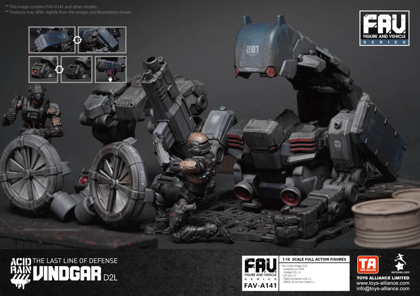 Acid Rain World FAV-A141 Vindgar D2Lアシッドレイン ワールド 1/18スケール 塗装済み 可動 ミリタリー フィギュア (The last line of Defense) TOYS ALLIANCE