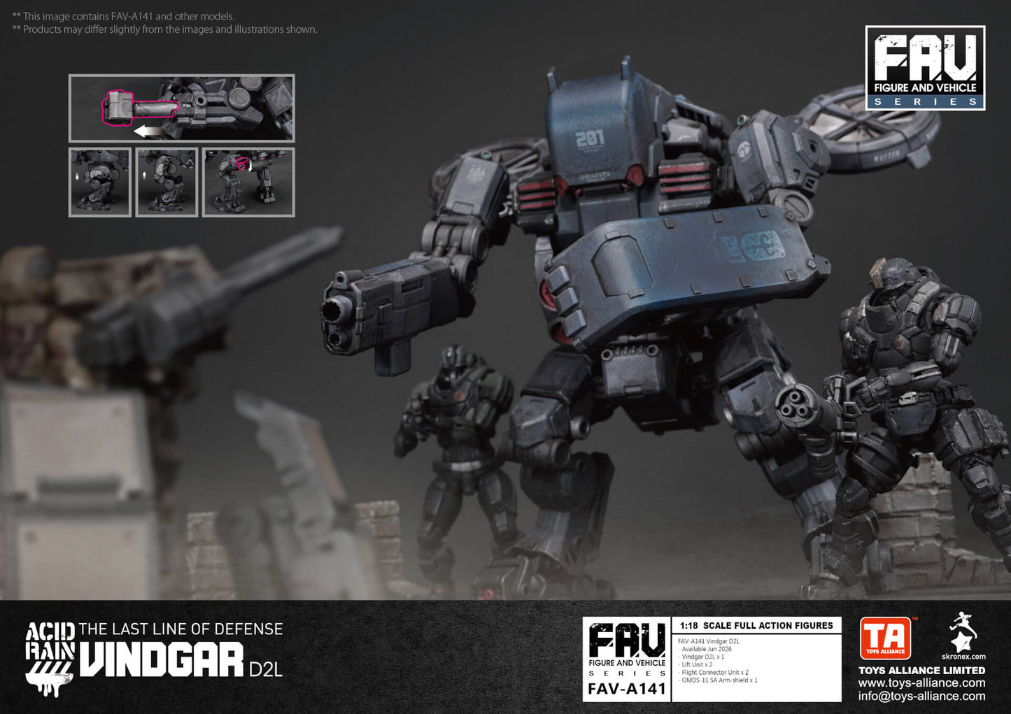 Acid Rain World FAV-A141 Vindgar D2Lアシッドレイン ワールド 1/18スケール 塗装済み 可動 ミリタリー フィギュア (The last line of Defense) TOYS ALLIANCE