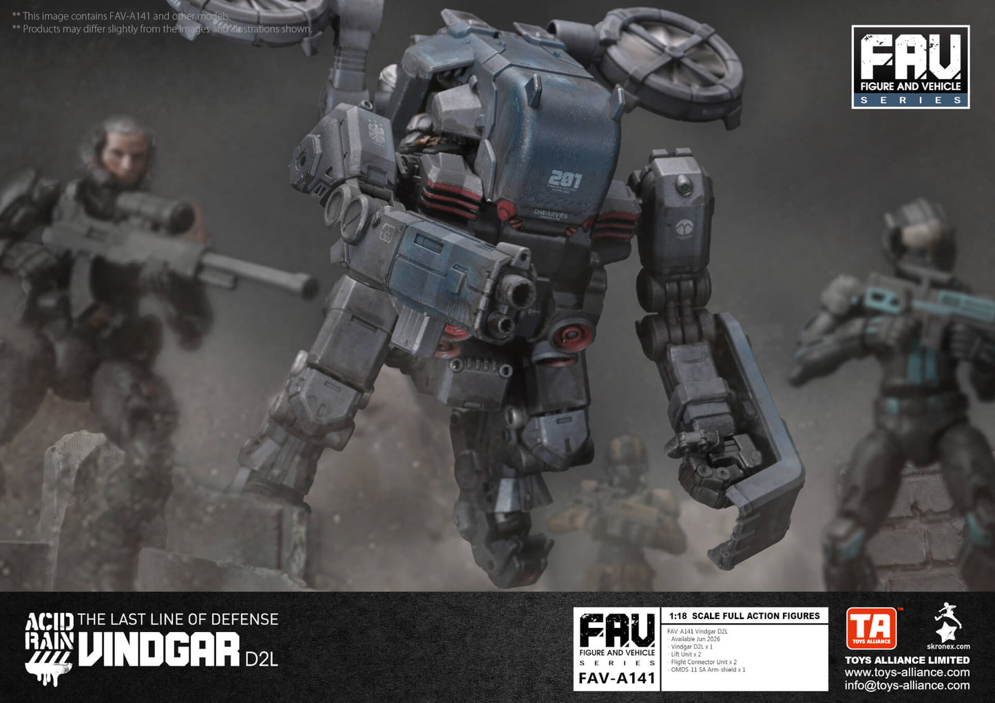 Acid Rain World FAV-A141 Vindgar D2Lアシッドレイン ワールド 1/18スケール 塗装済み 可動 ミリタリー フィギュア (The last line of Defense) TOYS ALLIANCE