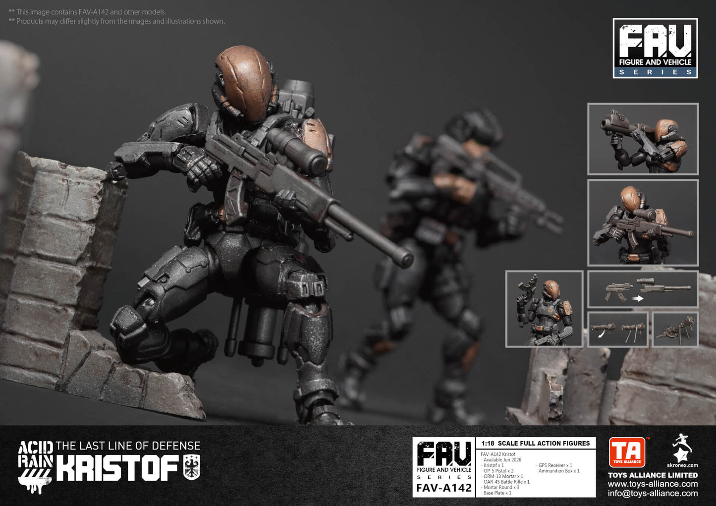 Acid Rain World FAV-A142 Kristof アシッドレイン ワールド 1/18スケール 塗装済み 可動 ミリタリーフィギュア (The Last Line of Defense) TOYS ALLIANCE