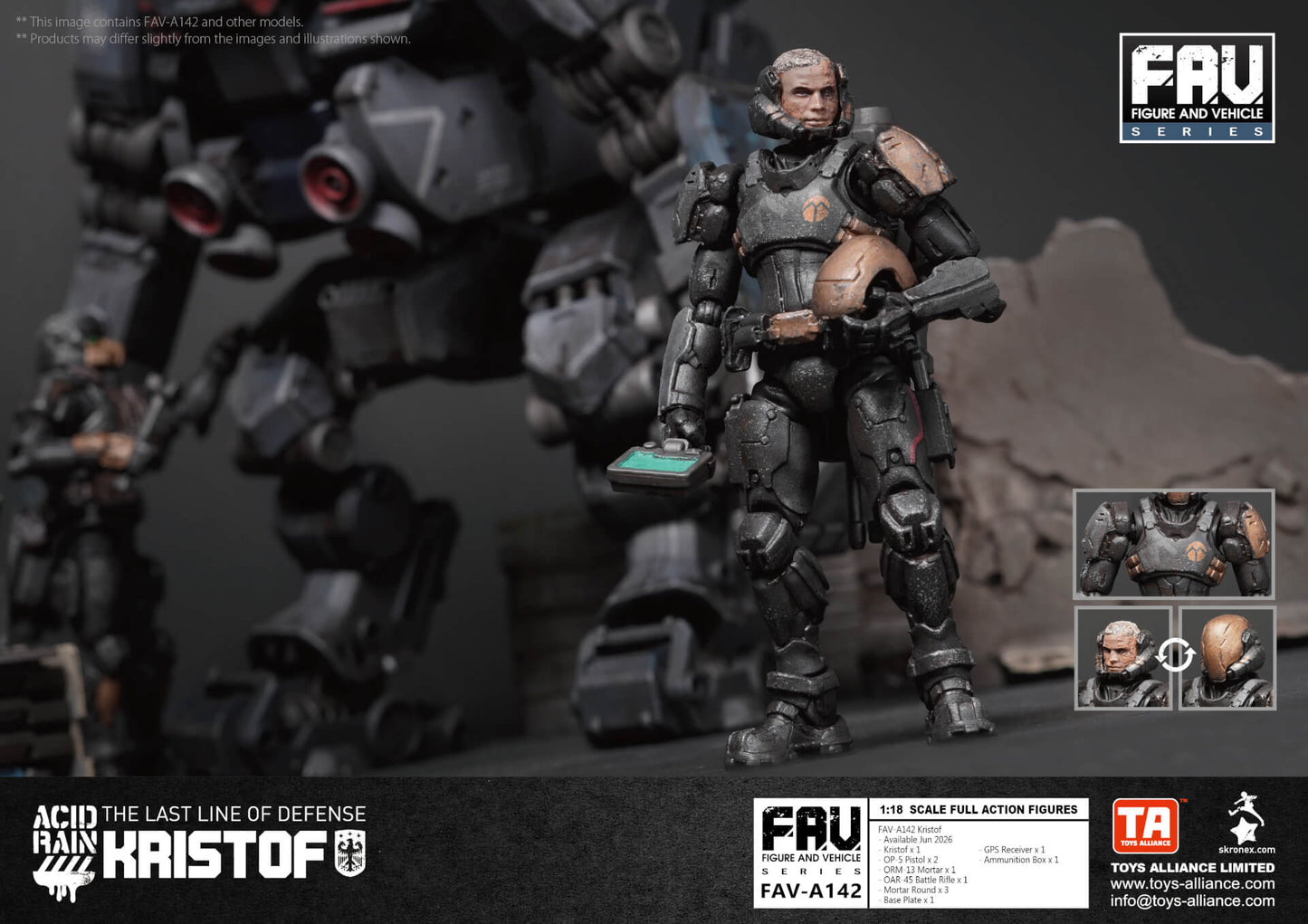 Acid Rain World FAV-A142 Kristof アシッドレイン ワールド 1/18スケール 塗装済み 可動 ミリタリーフィギュア (The Last Line of Defense) TOYS ALLIANCE