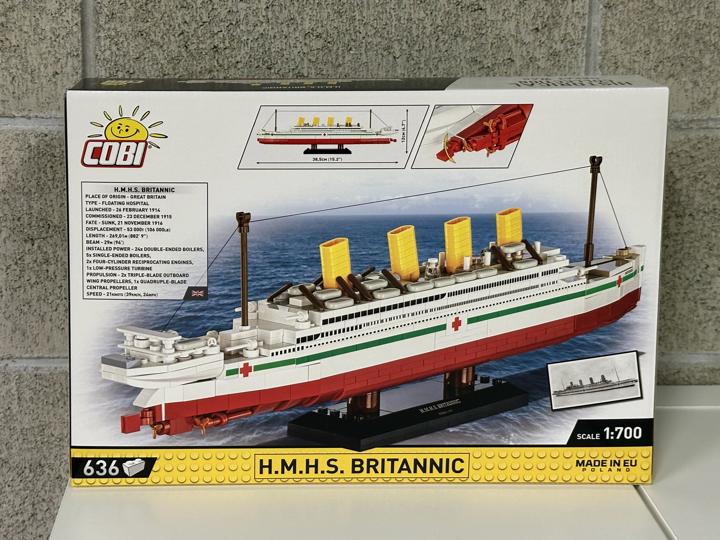 コビー COBI 1681 歴史コレクション 大戦 H.M.H.S ブリタニック Britannic EU製（ポーランド Poland）LEGO対応ブロック