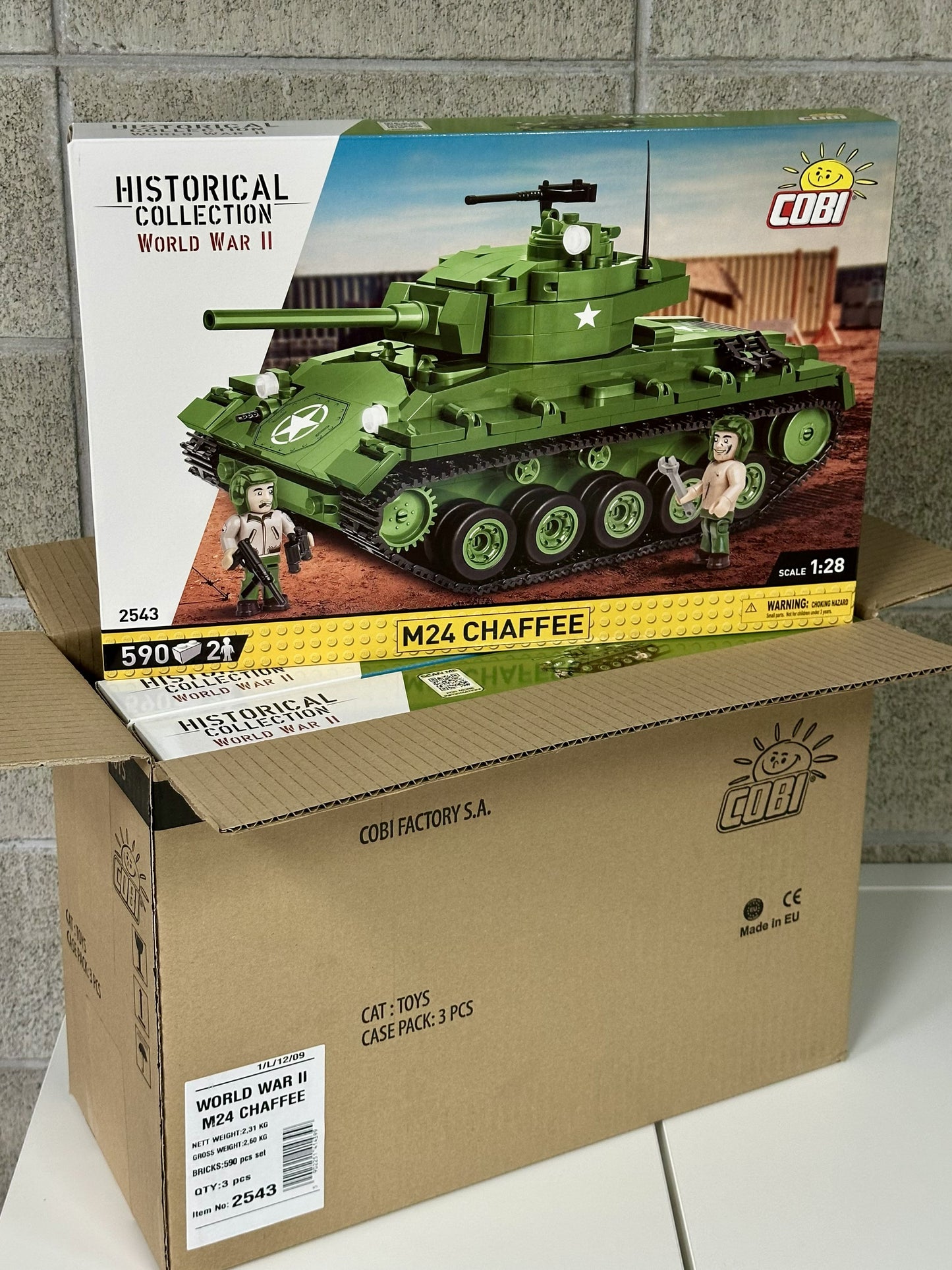コビー COBI 2543 M24 チャフィータンク CHAFFEE ヒストリカルコレクション 第二次世界大戦 EU製（ポーランド Poland）LEGO対応ブロック