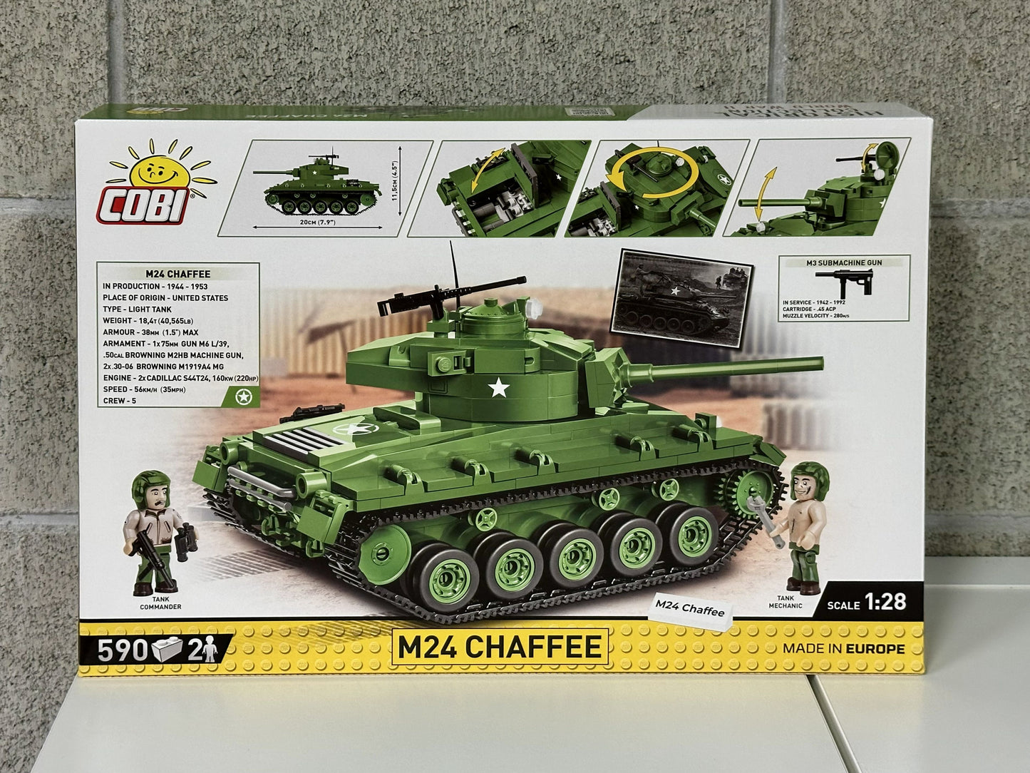 コビー COBI 2543 M24 チャフィータンク CHAFFEE ヒストリカルコレクション 第二次世界大戦 EU製（ポーランド Poland）LEGO対応ブロック