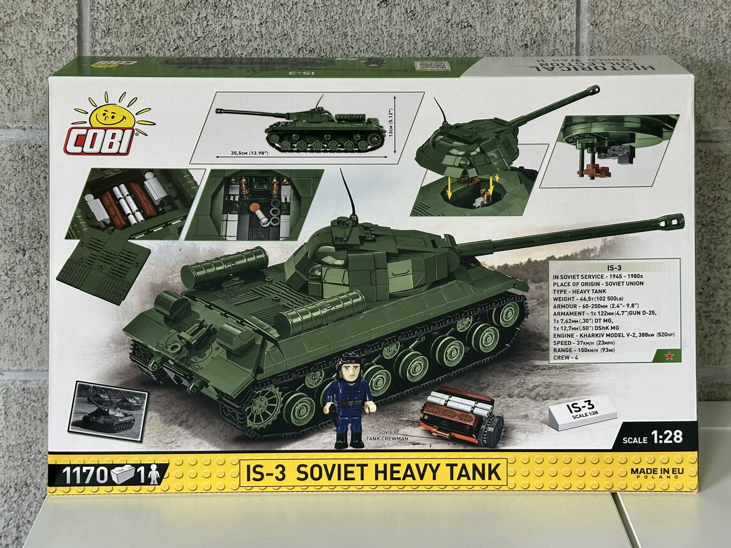 コビー COBI 2590  Is-3 イス・トゥーリー Soviet ソビエト 重戦車 ヒストリカルコレクション 第二次世界大戦 EU製（ポーランド Poland）LEGO 対応ブロック
