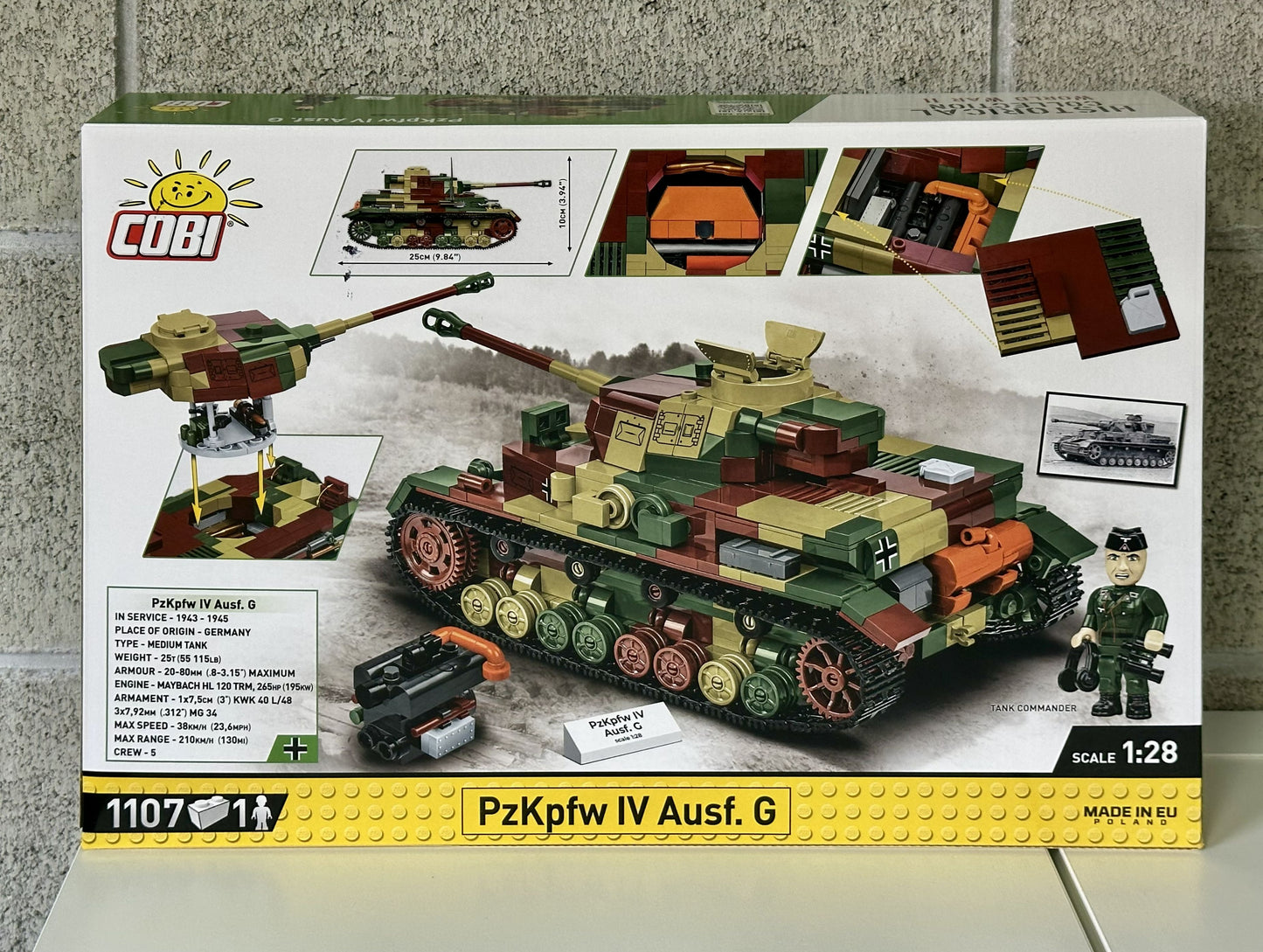 コビー COBI 2592 PZKPFW IV Ausf. G IV号戦車 ヒストリカルコレクション 第二次世界大戦 EU製（ポーランド Poland）LEGO 対応ブロック