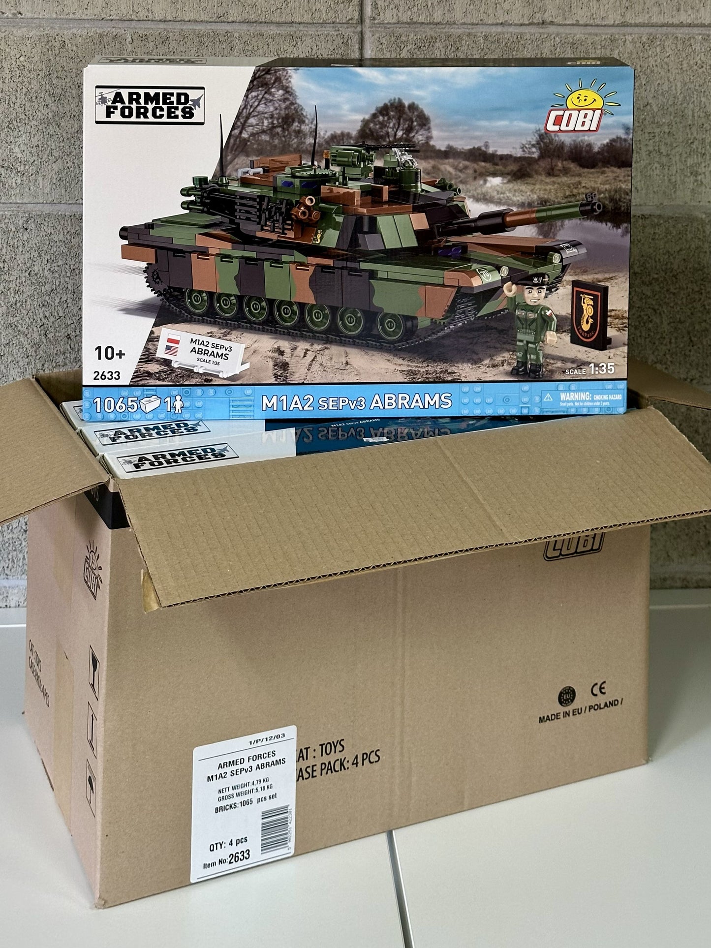 コビー COBI 2633 Armed Forces M1A2 ABRAMS エイブラムス(PL) 戦車 EU製（ポーランド Poland）LEGO 対応ブロック