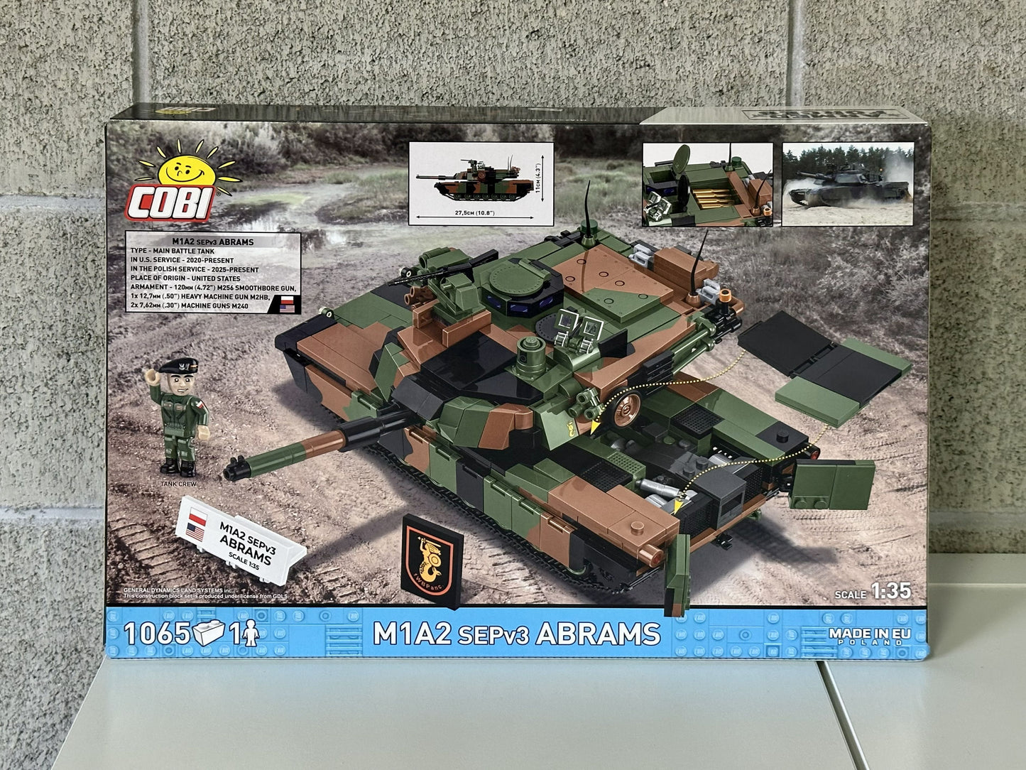 コビー COBI 2633 Armed Forces M1A2 ABRAMS エイブラムス(PL) 戦車 EU製（ポーランド Poland）LEGO 対応ブロック