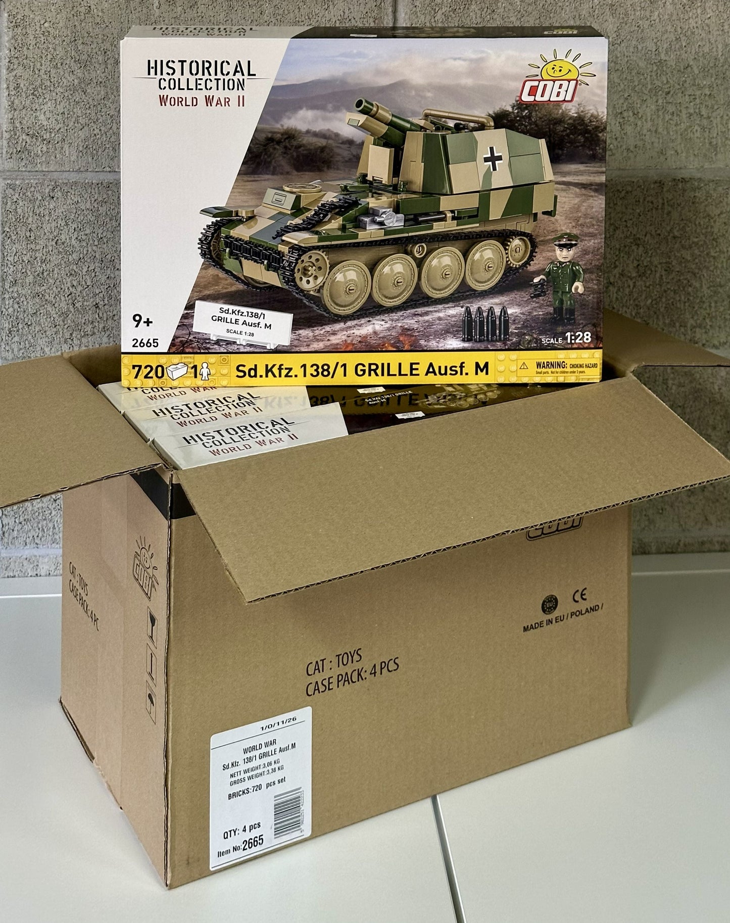 コビー COBI 2665 Sd.Kfz.138 グリレ Grille Ausf. M ヒストリカルコレクション 第二次世界大戦 EU製（ポーランド Poland）LEGO 対応ブロック