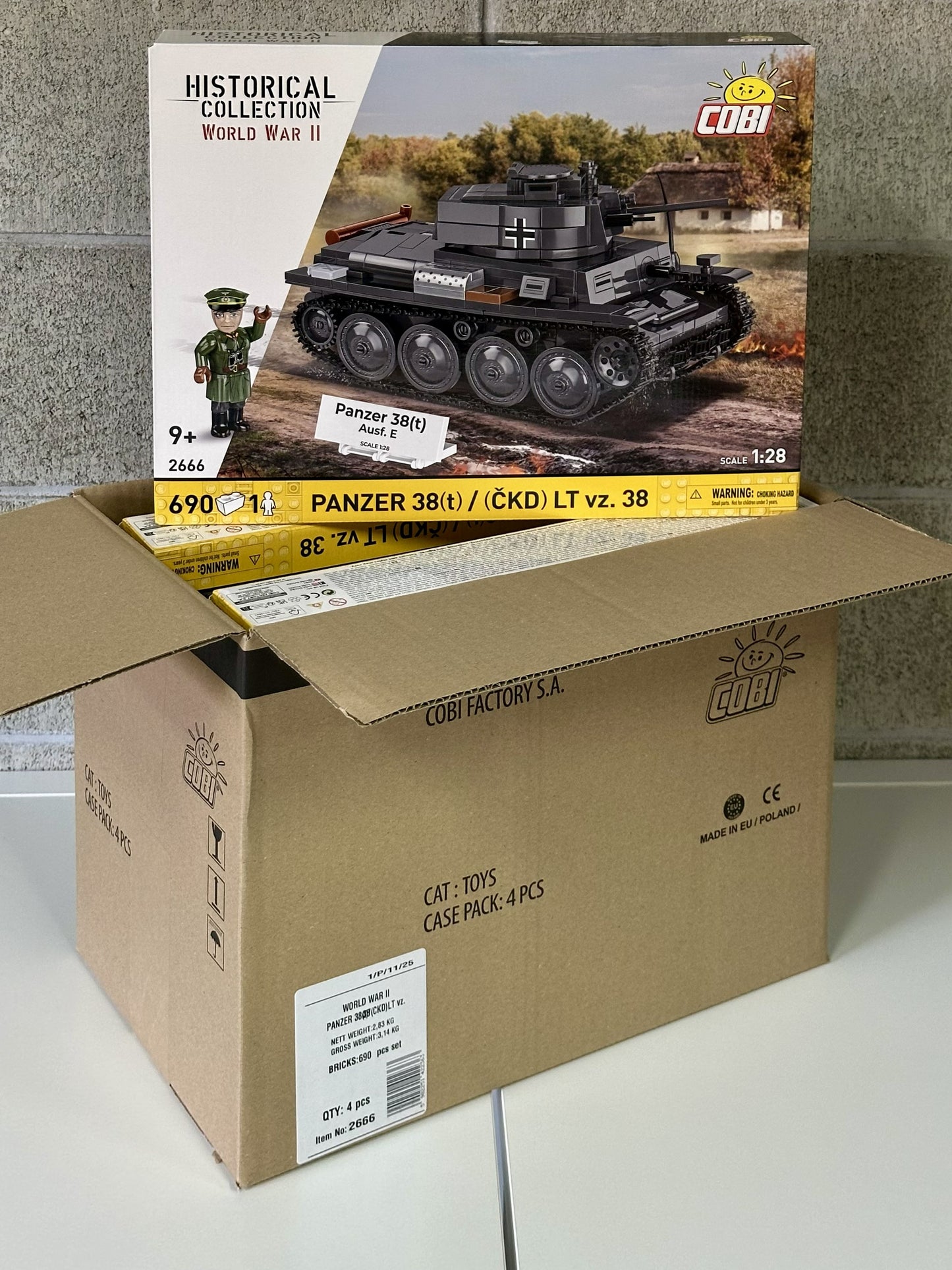 コビー COBI 2666 PANZER 38(T)/(CKD) LT VZ ヒストリカルコレクション 第二次世界大戦 EU製（ポーランド Poland）LEGO 対応ブロック