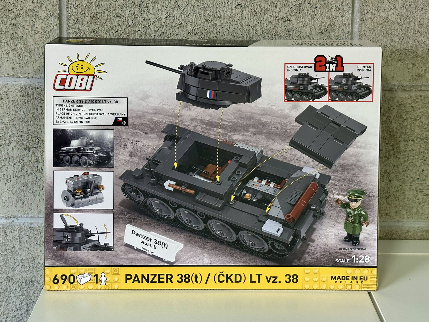 コビー COBI 2666 PANZER 38(T)/(CKD) LT VZ ヒストリカルコレクション 第二次世界大戦 EU製（ポーランド Poland）LEGO 対応ブロック