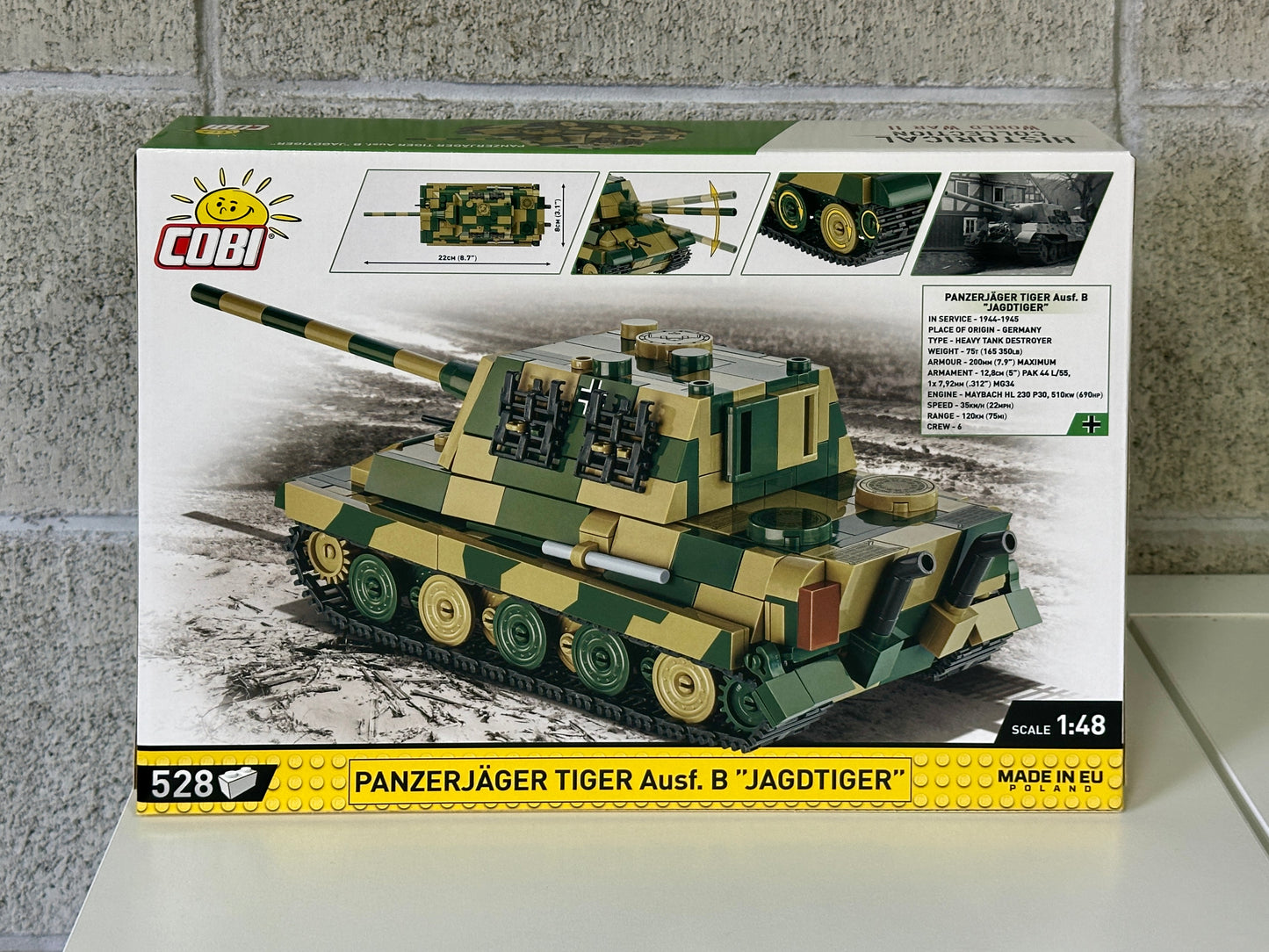 コビー COBI 2733 Panzerjager Tiger Ausf.B パンツァージャガー タイガー アウスフ B ヤークトティーガー タンク ヒストリカルコレクション 第二次世界大戦EU製（ポーランド Poland）LEGO 対応ブロック