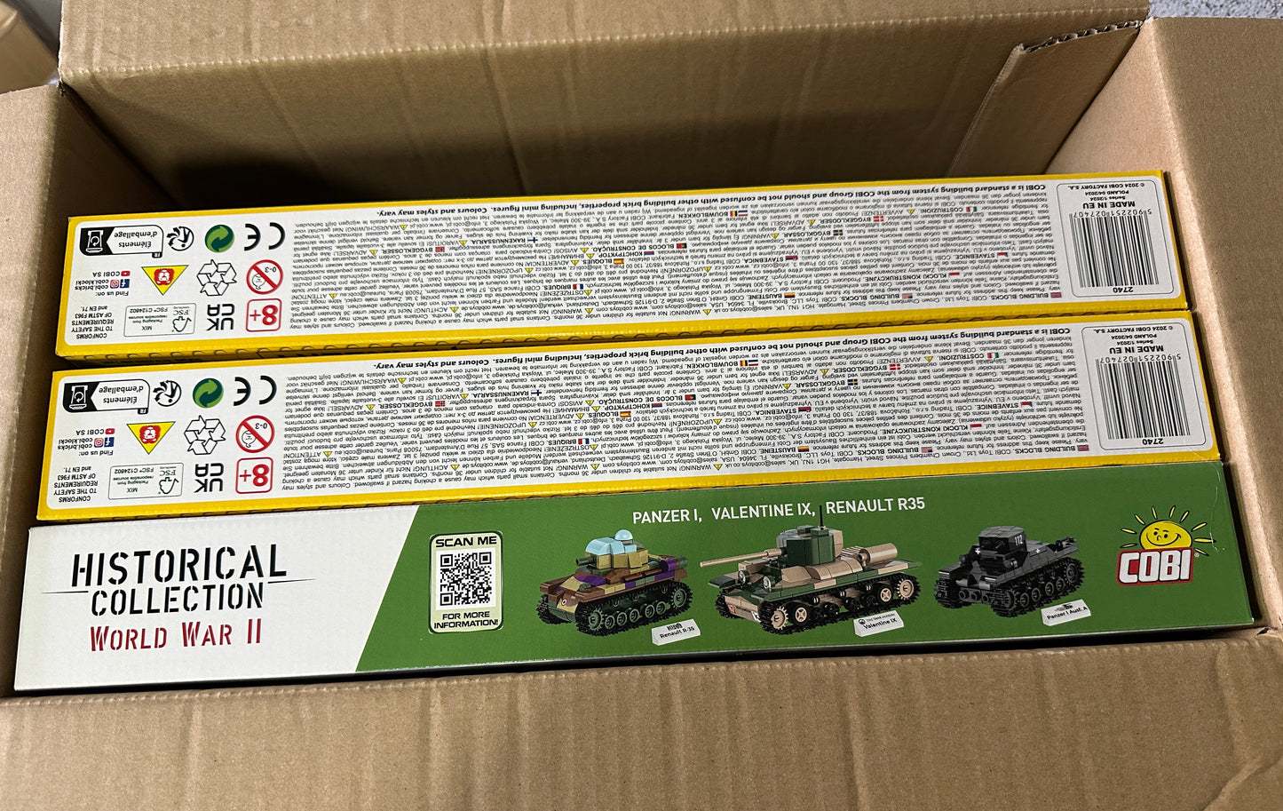 コビー COBI 2740 Renault / Valentine / Panze ルノーR35 / バレンタインIX / パンツァーI ヒストリカルコレクション 第二次世界大戦 EU製（ポーランド Poland）LEGO 対応ブロック