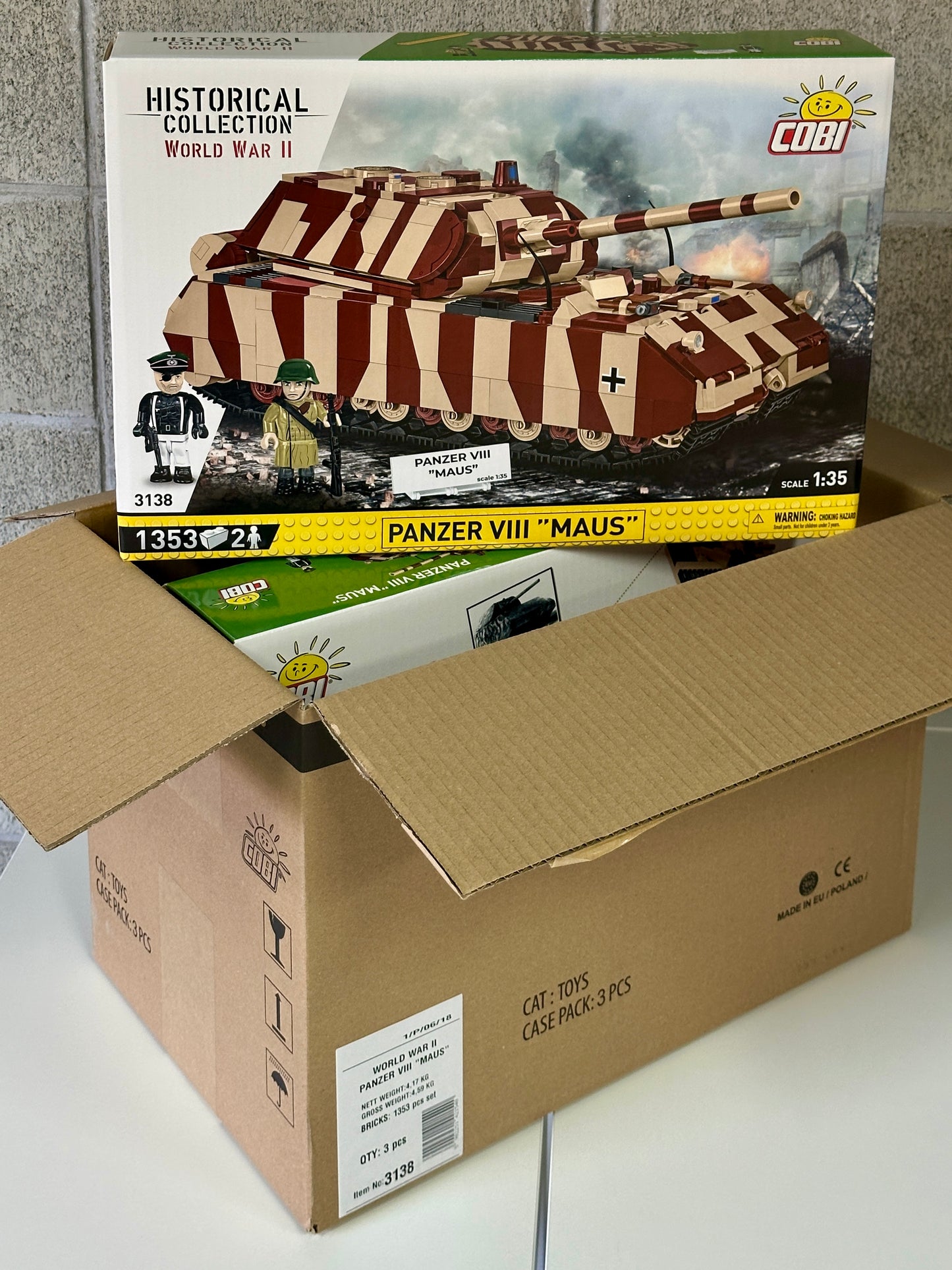 コビー COBI 3138 PANZER パンツァーVIII VIII号戦車 マウス ヒストリカルコレクション 第二次世界大戦 EU製（ポーランド Poland）LEGO 対応ブロック