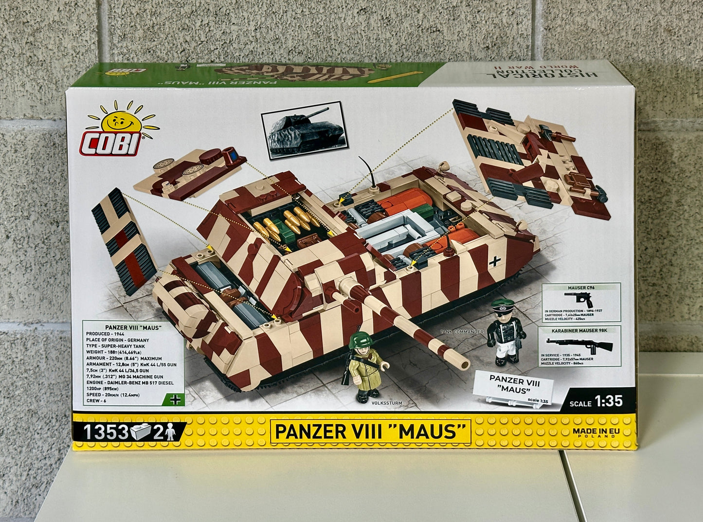 コビー COBI 3138 PANZER パンツァーVIII VIII号戦車 マウス ヒストリカルコレクション 第二次世界大戦 EU製（ポーランド Poland）LEGO 対応ブロック