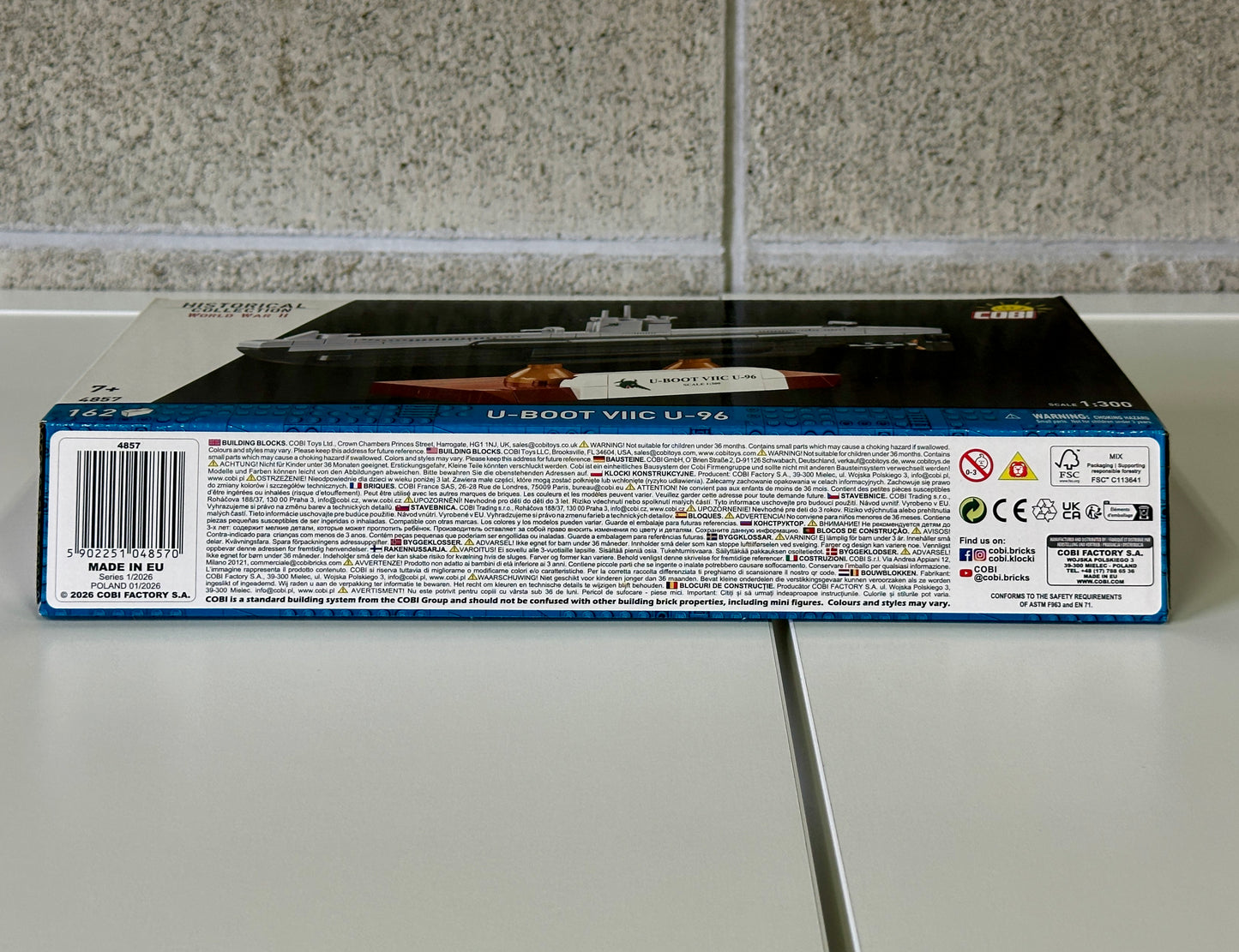 コビー COBI 4857 U-BOOT Uボート VIIC U-96 ヒストリカルコレクション 第二次世界大戦 EU製（ポーランド Poland）LEGO 対応ブロック
