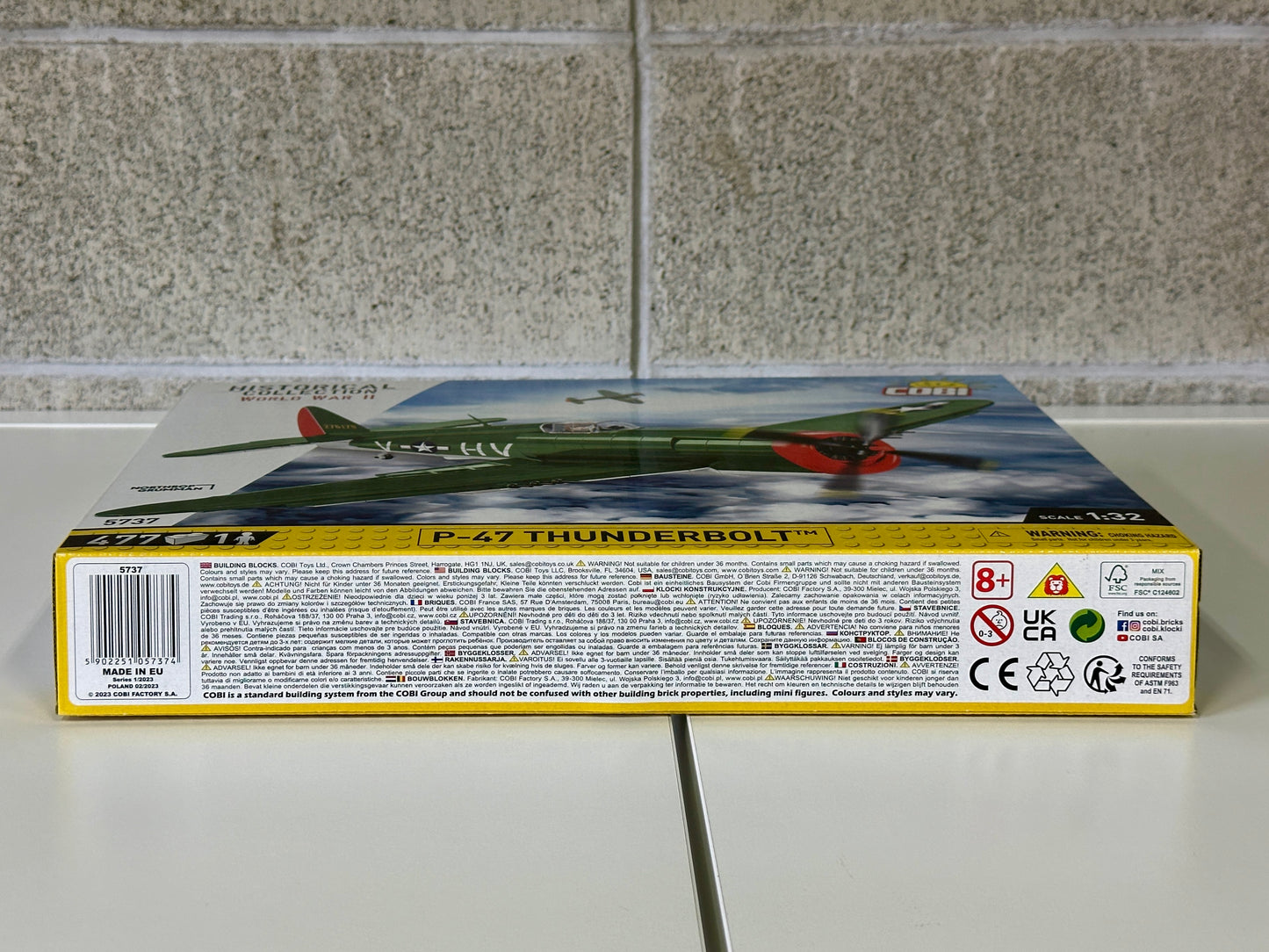 コビー COBI 5737 P-47 Thunderbolt サンダーボルト (アメリカ軍) ヒストリカルコレクション 第二次世界大戦 EU製（ポーランド Poland）LEGO 対応ブロック
