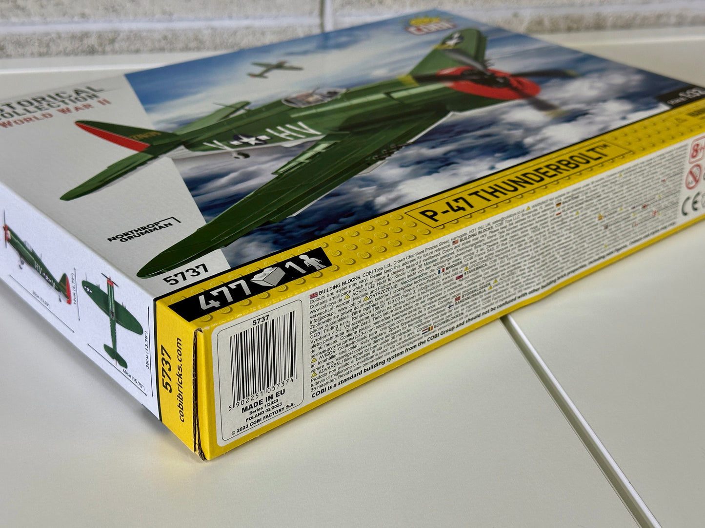 コビー COBI 5737 P-47 Thunderbolt サンダーボルト (アメリカ軍) ヒストリカルコレクション 第二次世界大戦 EU製（ポーランド Poland）LEGO 対応ブロック