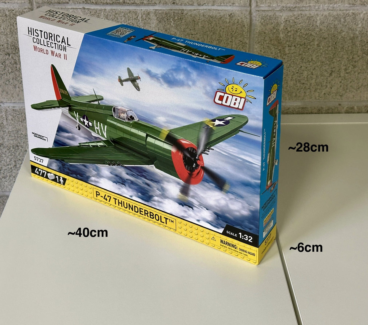 コビー COBI 5737 P-47 Thunderbolt サンダーボルト (アメリカ軍) ヒストリカルコレクション 第二次世界大戦 EU製（ポーランド Poland）LEGO 対応ブロック