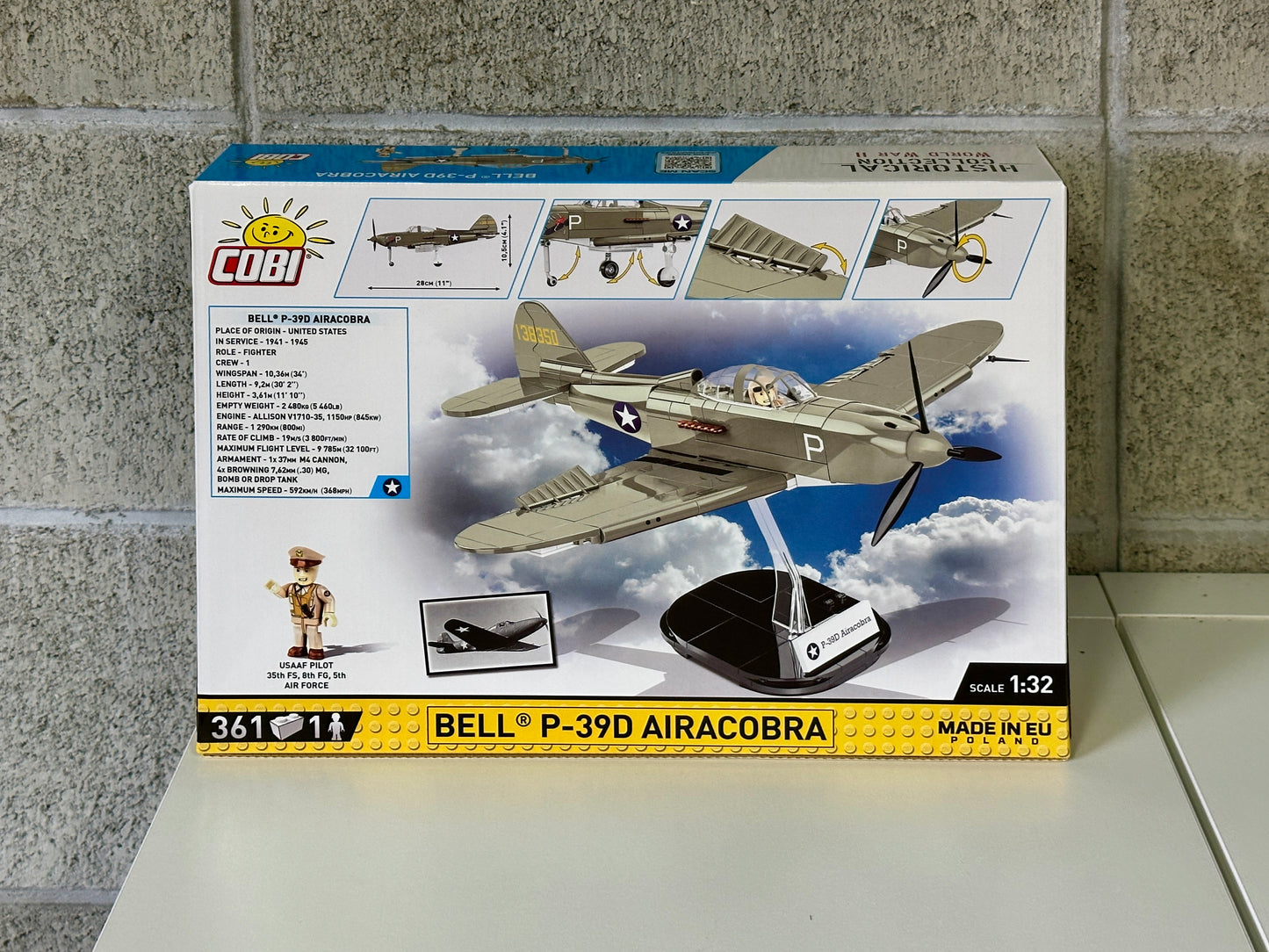 コビー COBI 5746 COBI Bell P-39D Airacobra エアラコブラ ヒストリカルコレクション 第二次世界大戦 EU製（ポーランド Poland）LEGO 対応ブロック