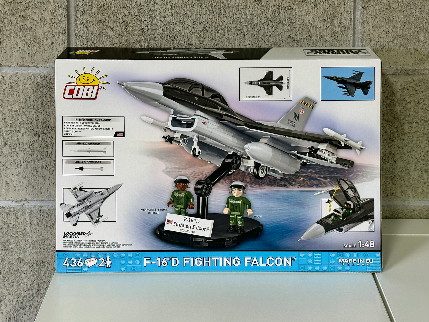 コビー COBI 5914 Armed Forces F-16D fighting FALC ファイティングファルコン 飛行機 EU製（ポーランド Poland）LEGO 対応ブロック