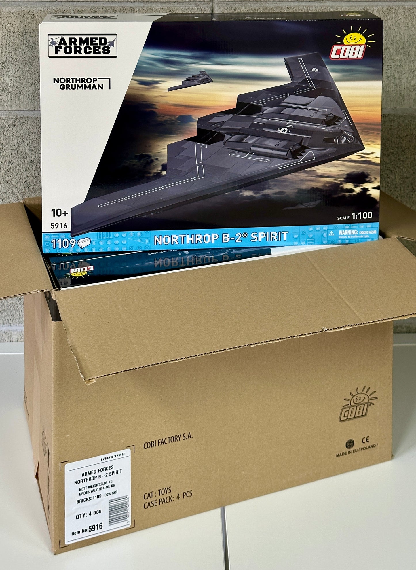 コビー COBI 5916 Armed Forces Northrop ノースロップグラマン B-2 スピリット ステルス機 EU製（ポーランド Poland）LEGO 対応ブロック