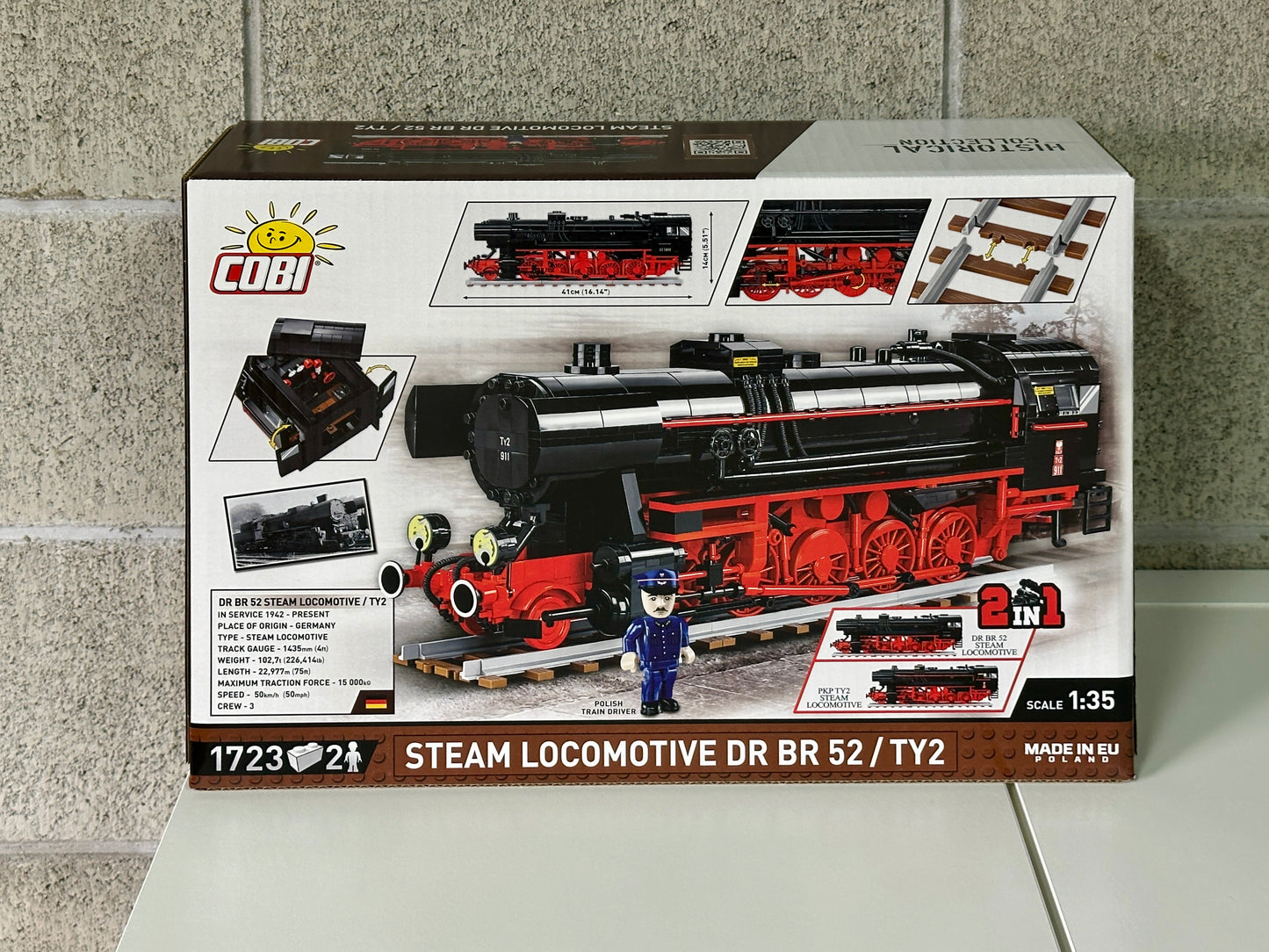 コビー COBI 6283 Steam Locomotive 蒸気機関車 DR BR 52/TY2 EU製（ポーランド Poland）LEGO 対応ブロック