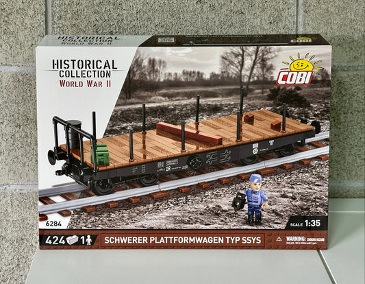 コビー COBI 6284 WWII Schwerer Plattformwagen Type Ssys 平台貨車 EU製（ポーランド Poland）LEGO 対応ブロック