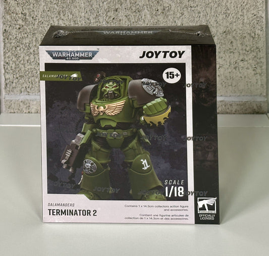 Warhammer ウォーハンマー 40K JT03226 JOYTOY ジョイトイ 1/18 アクションフィギュア サラマンダーターミネーター2 パワーフィストとストームボルター付き Salamanders Terminator 2 with Power Sword and Storm Bolter