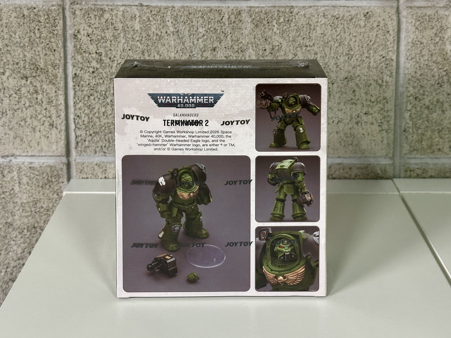 Warhammer ウォーハンマー 40K JT03226 JOYTOY ジョイトイ 1/18 アクションフィギュア サラマンダーターミネーター2 パワーフィストとストームボルター付き Salamanders Terminator 2 with Power Sword and Storm Bolter