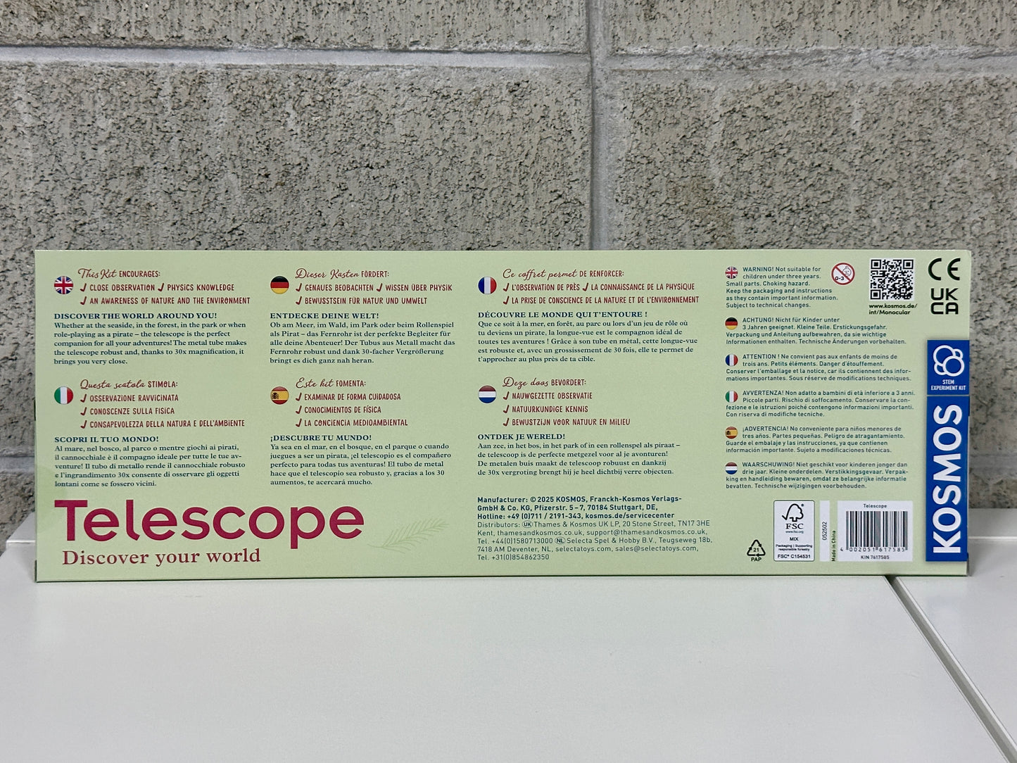 KOSMOS コスモス Telescope テレスコープ キッズ向け望遠鏡 玩具 ドイツ直輸入 617585