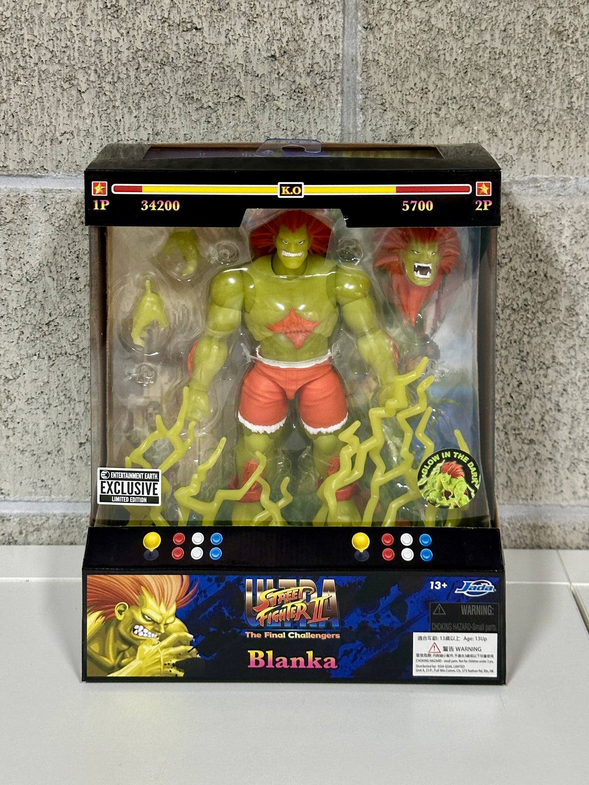 JADA TOYS Street Fighter ストリートファイター Blanka ブランカ（Glow in the Dark / 蓄光）1/12 アクションフィギュア JD36976
