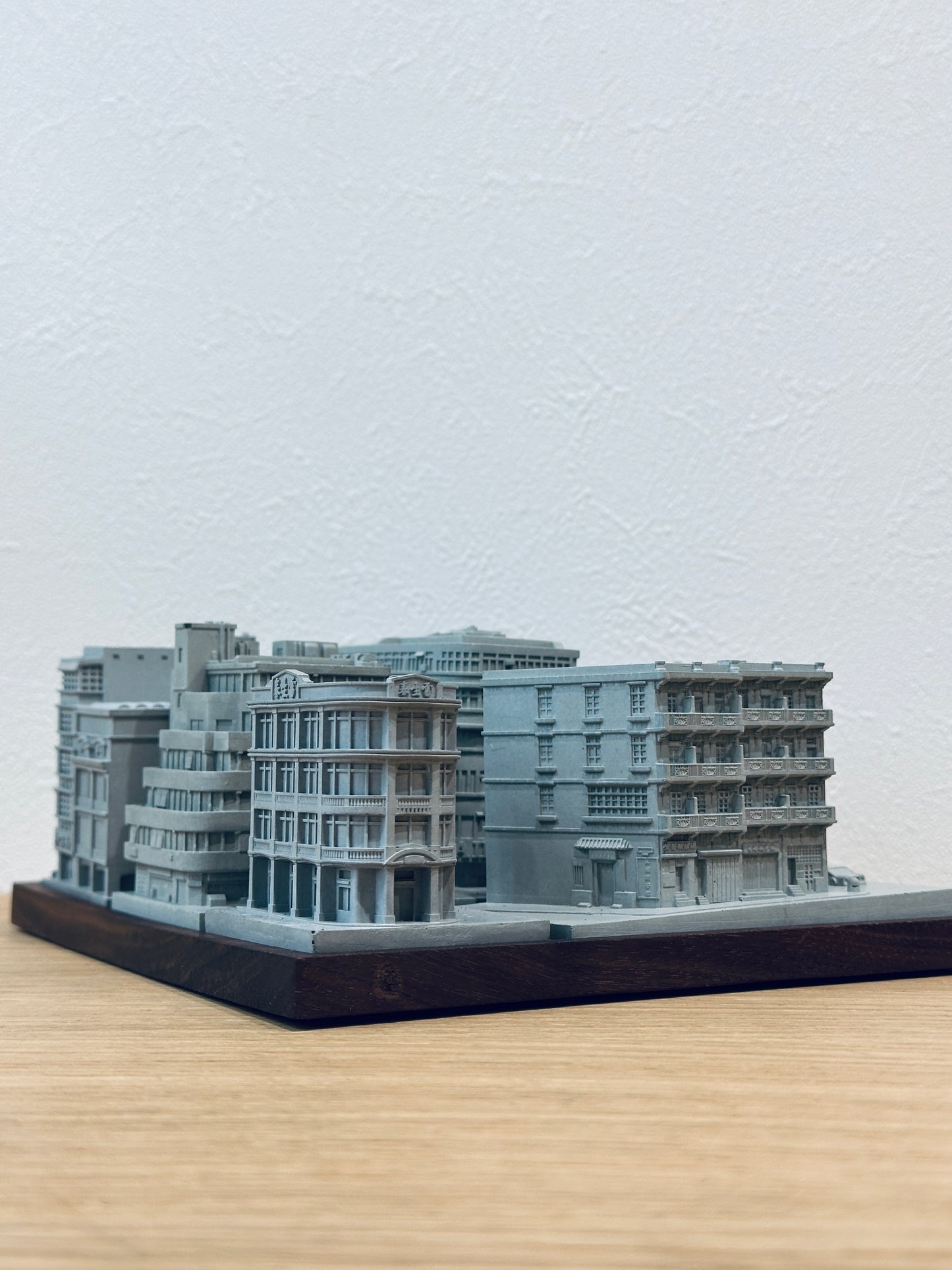 むさじじ 手作りセメント ジオラマ 香港建物模型 6点セット 香港製