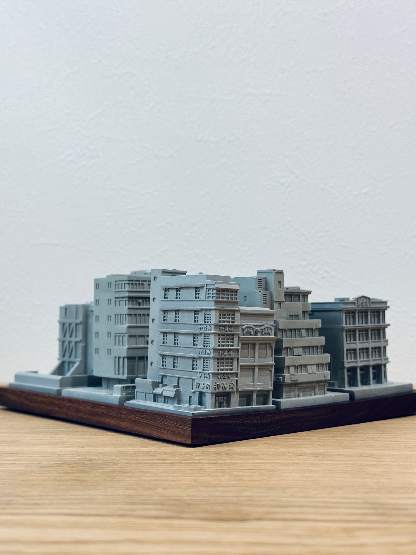 むさじじ 手作りセメント ジオラマ 香港建物模型 6点セット 香港製