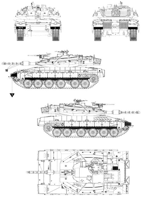 Oxford オックスフォード ブリックマニア メルカバ MK4 戦車 BM35244 ミリタリーブロック玩具