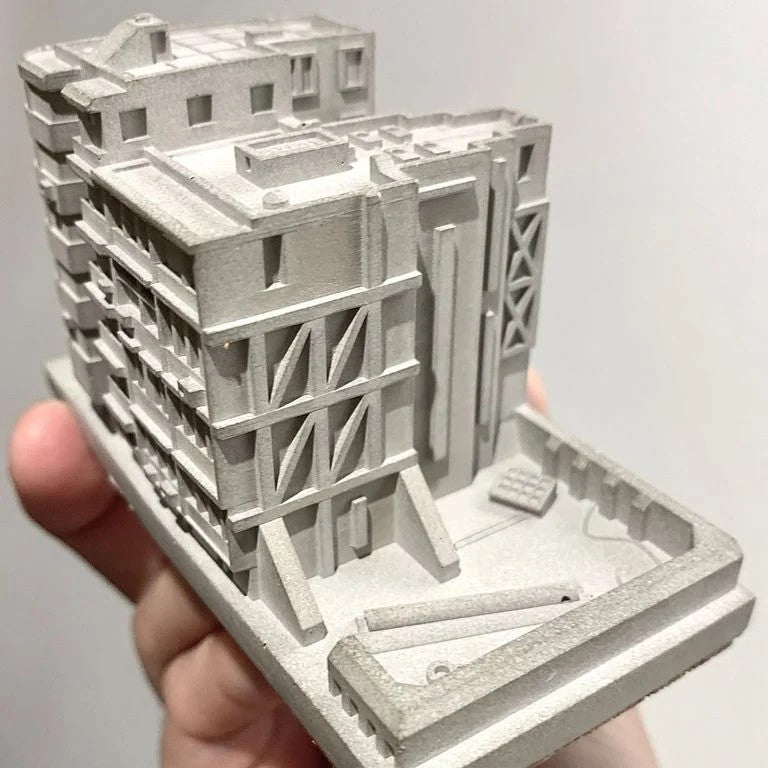 むさじじ 手作りセメント ジオラマ 香港建物模型 6点セット 香港製