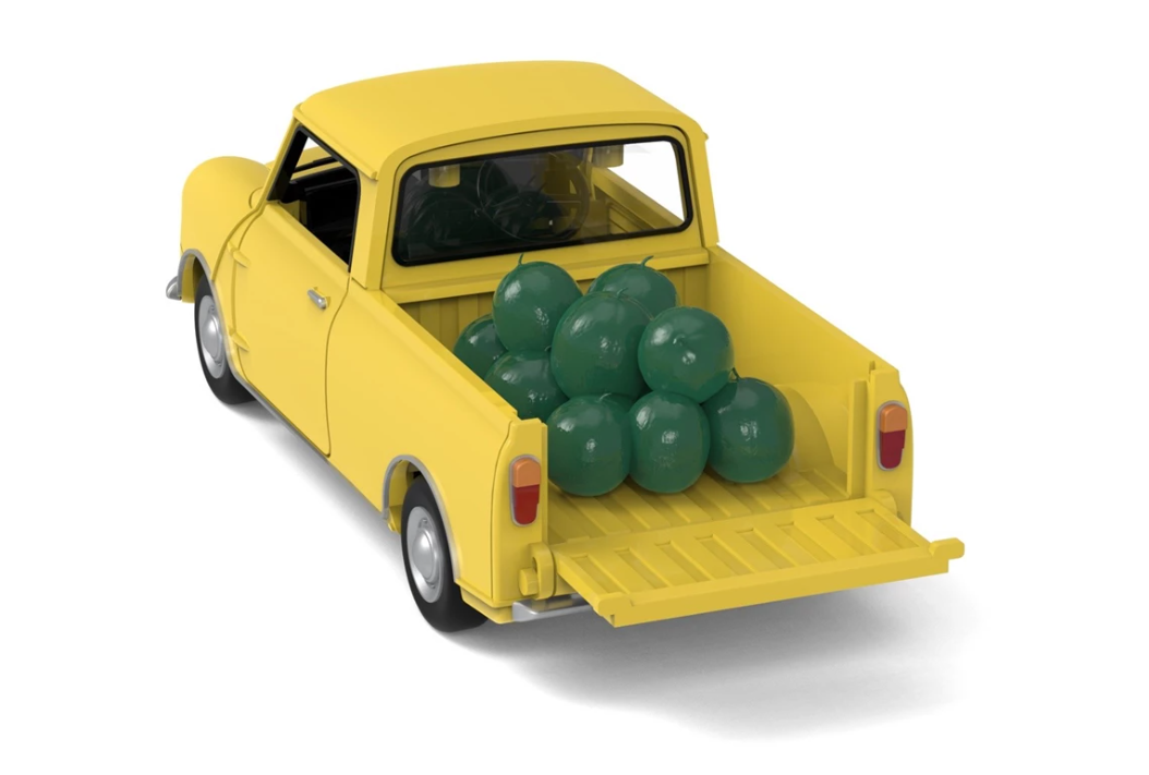 Tiny City Die-cast Model Car - Morris Mini Pickup (Yellow) タイニーシティ ダイキャストモデルカー - モリス ミニ ピックアップ (イエロー)