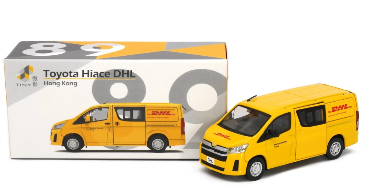 Tiny City Die-cast Model Car - Toyota Hiace H300 DHL タイニーシティ ダイキャストモデルカー - トヨタ ハイエース H300 DHL