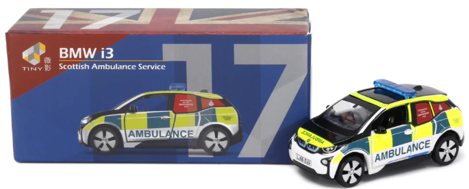 Tiny City UK17 Die-cast Model Car - BMW i3 Scottish Ambulance Service スコットランド救急サービス