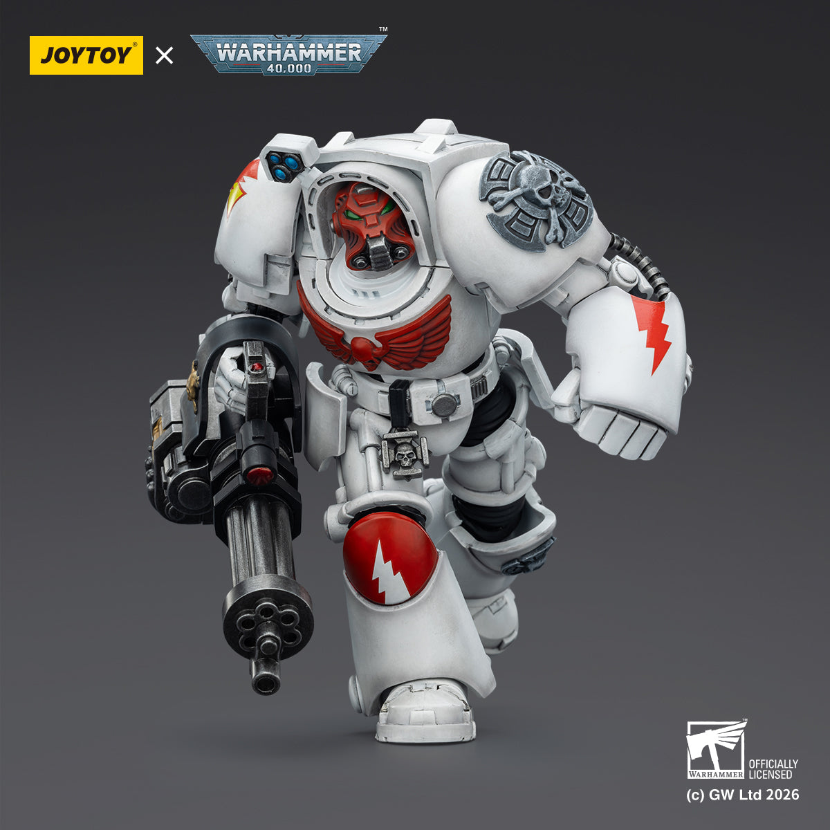 Warhammer ウォーハンマー 40K JT03202 JOYTOY ジョイトイ1/18 アクションフィギュア  ホワイトスカーターミネーター3 パワーフィストとアサルトキャノン付き  White Scars Terminator 3 with Power Fist and Assault Cannon