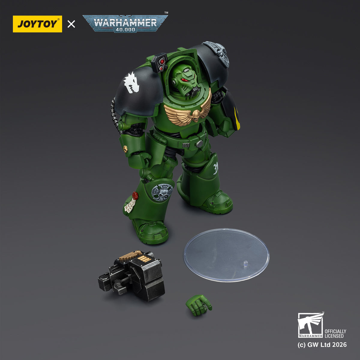 Warhammer ウォーハンマー 40K JT03226 JOYTOY ジョイトイ 1/18 アクションフィギュア サラマンダーターミネーター2 パワーフィストとストームボルター付き Salamanders Terminator 2 with Power Sword and Storm Bolter